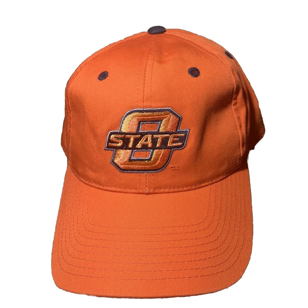 Vintage 90s Oklahoma State Cowboys Orange SnapBack Hat By Captivating Headgear